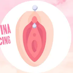 Ilustracja przedstawia Christina piercing, czyli kolczyk w wargach sromowych większych.