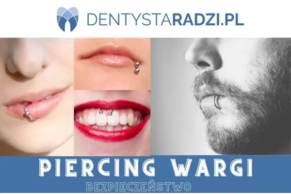 Kolaż zdjęć z piercingiem wargi, od subtelnych kółek po odważne ozdoby. Uśmiech z kolczykiem w wargach, podkreślający indywidualność.